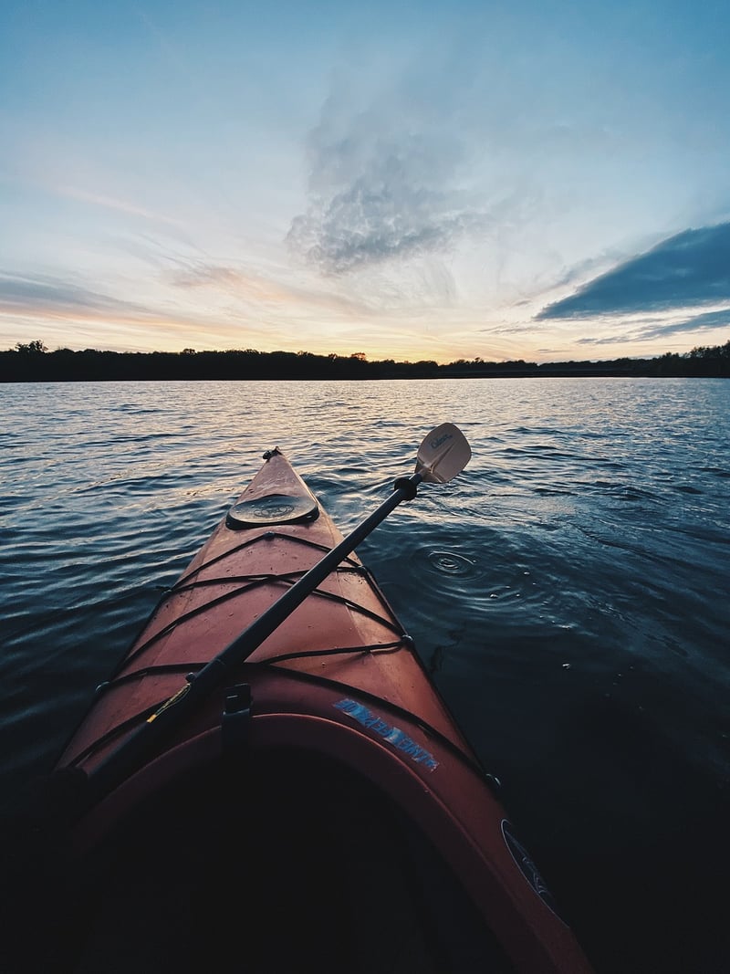 Kayaking on the sea